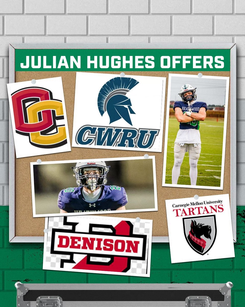 Heathwood Athletics (@athleticshhes) on Twitter photo Congratulations to Heathwood Football DB Julian Hughes '26 on his recent offers from <a href="/Yeo_Football/">Oberlin Football</a>, <a href="/CWRUFootball/">CWRU Football</a>, <a href="/DUFootball/">Denison Football</a>, and <a href="/TartanFB/">Carnegie Mellon Football</a>.
Highlander Nation is proud of you!
#GoHall Congratulations to Heathwood Football DB Julian Hughes '26 on his recent offers from <a href="/Yeo_Football/">Oberlin Football</a>, <a href="/CWRUFootball/">CWRU Football</a>, <a href="/DUFootball/">Denison Football</a>, and <a href="/TartanFB/">Carnegie Mellon Football</a>.
Highlander Nation is proud of you!
#GoHall