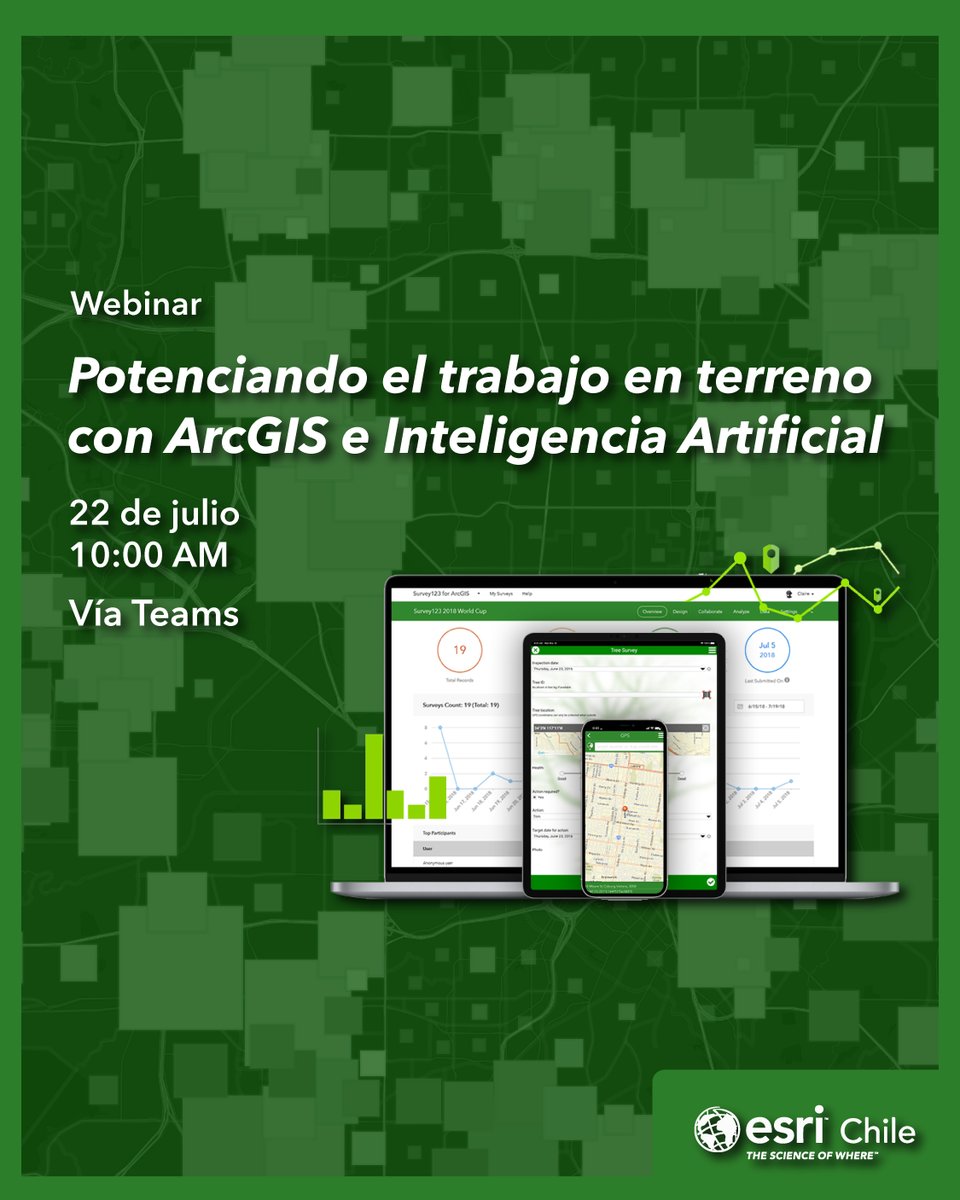 ESRIChile's tweet image. ¡Se acerca un nuevo #Webinar de Esri Chile!
"Potenciando el trabajo en terreno con #ArcGIS e #InteligenciaArtificial"💡
📅 Martes 22 de julio
🕰️ 10:00 AM
💻 Vía Teams
👉Te invitamos a revisar el temario para esta ocasión y a inscribirte en f.mtr.cool/oedmnqnirb