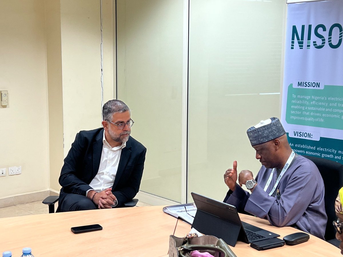 OFFICIALNISO_NG's tweet photo. The Management of NISO, led by the MD/CEO, Engr. Abdu Bello Mohammed, met with Siemens Energy to discuss the next steps in modernising Nigeria’s SCADA/EMS systems under the Presidential Power Initiative (PPI). https://t.co/GPk8PJxUeg