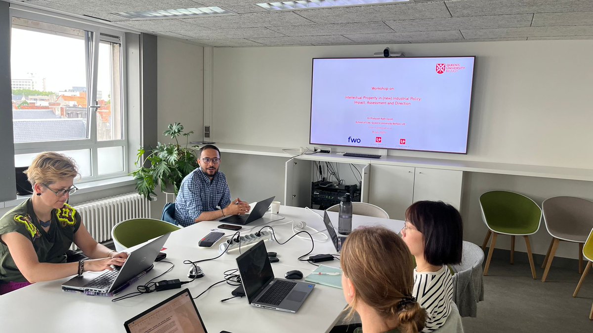 We had inspiring conversations on innovation, IP, and industrial policy in a changing world during a workshop that I co-organised with Esther van Zimmeren at <a href="/UA_IPLawGov/">UAntwerp IP Law & Governance</a>. Grateful to the Research Foundation Flanders (FWO) for supporting this endeavour. <a href="/qubschooloflaw/">QUB School of Law</a>