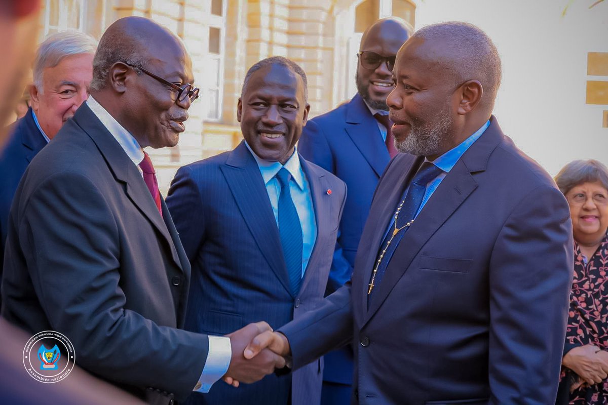 AssembleeNatRDC's tweet image. Accueilli par le Président du Sénat français, Gérard Larcher au Palais de Luxembourg, le Président Vital KAMERHE participe à la 50 ème Session de l'Assemblée Parlementaire de la Francophonie qui s'est ouverte le mercredi 9 juillet à Paris.