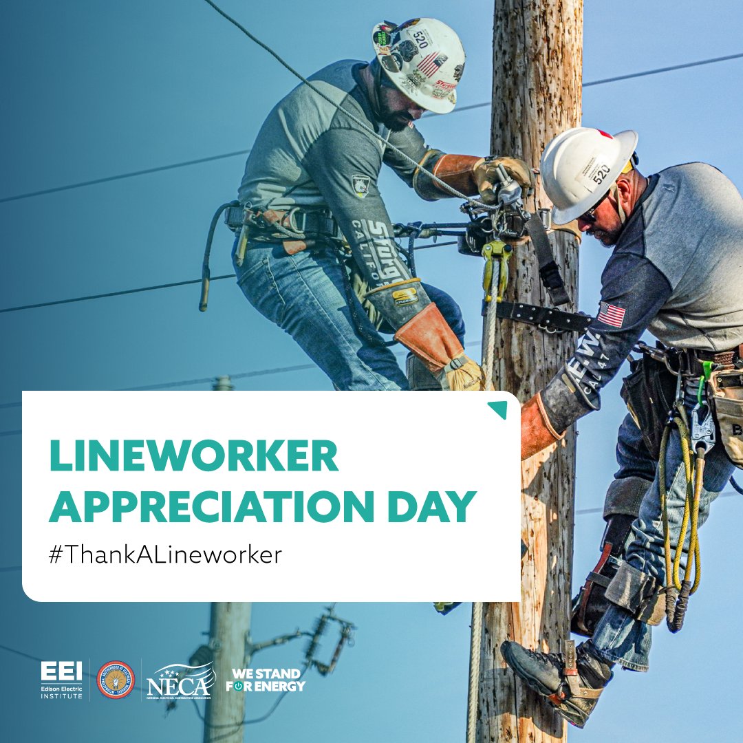 IBEW's tweet image. On July 10, 1896, the IBEW's first president Henry Miller died on the job working as a lineworker. Today -- National Lineworker Appreciation Day -- we celebrate all lineworkers for all they do for our communities. #ThankaLineworker