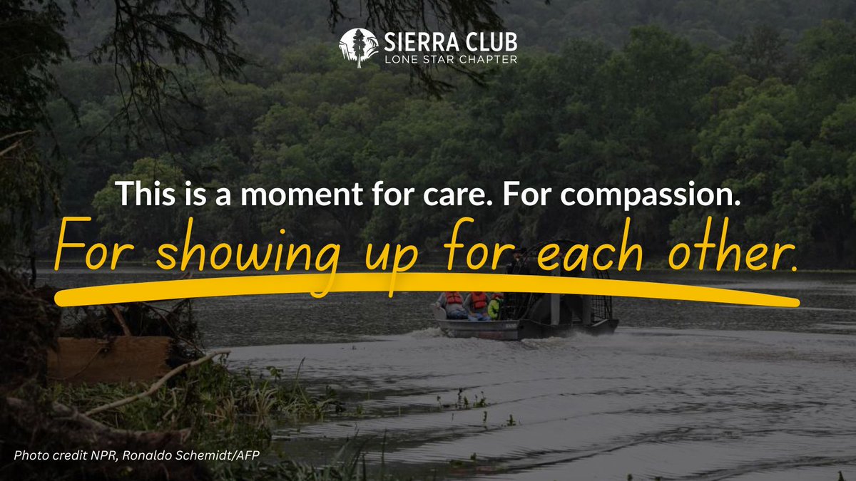 TexasSierraClub's tweet image. SCTX & volunteers compiled a list of mutual aid resources available to those impacted by, or looking to help, after devastating floods
🔗 bit.ly/4lby75s
Mutual support is how we’ll survive the new norm of extreme weather - how we’ll build a safer & more just future 💚