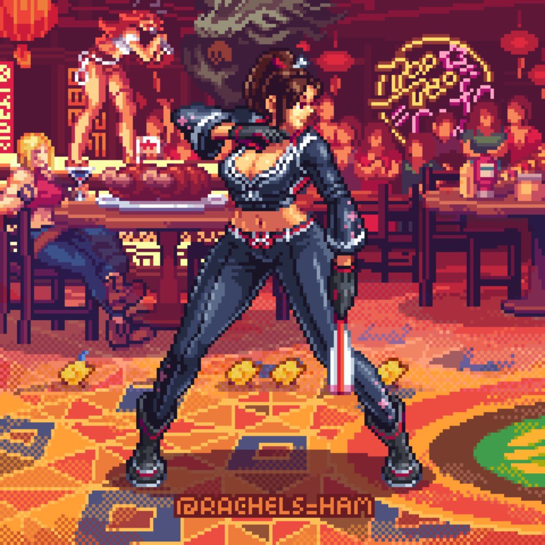 Rachels_ham's tweet image. Howdy #PortfolioDay, I'm Rachel!
I create retro-inspired pixel art based on games that I enjoy 👾