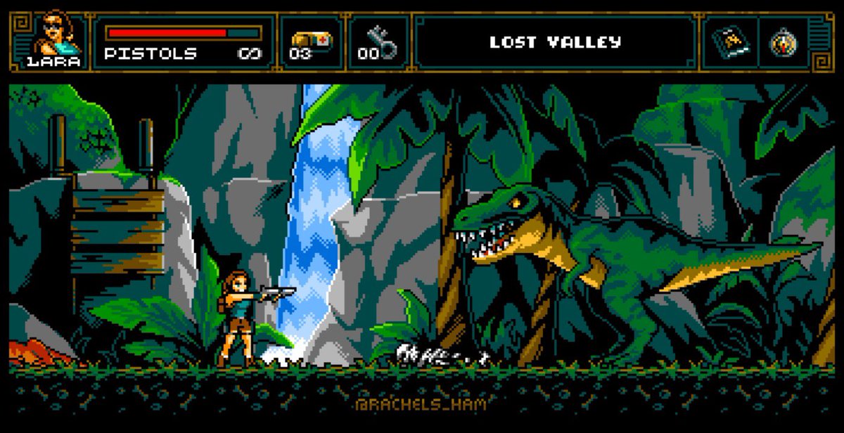 Rachels_ham's tweet image. Howdy #PortfolioDay, I'm Rachel!
I create retro-inspired pixel art based on games that I enjoy 👾