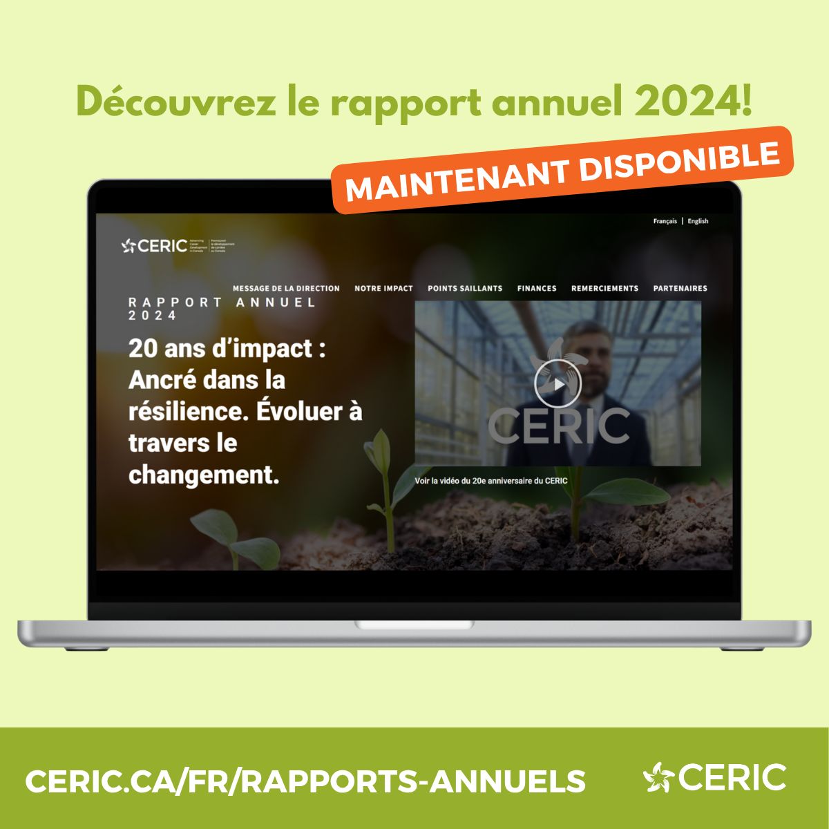 Le rapport annuel 2024 du CERIC est maintenant en ligne : 20 ans d’impact : Ancré dans la résilience. Évoluer à travers le changement.

Découvrez notre année 2024 – et notre vision pour les 20 prochaines → bit.ly/44QZBaF
