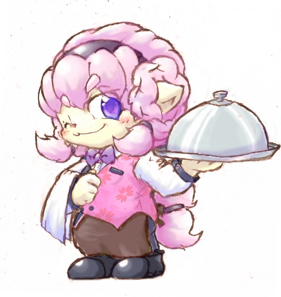 前にこんなアンケート衣装イラストかいてたわけ、

そして理想通りウェイターになったおんなのこと
その結果ウェイトレスになったおとこのこがいる

タ・ヨー・セイ!

#ふぉれすと・ぶれ～ぶす 