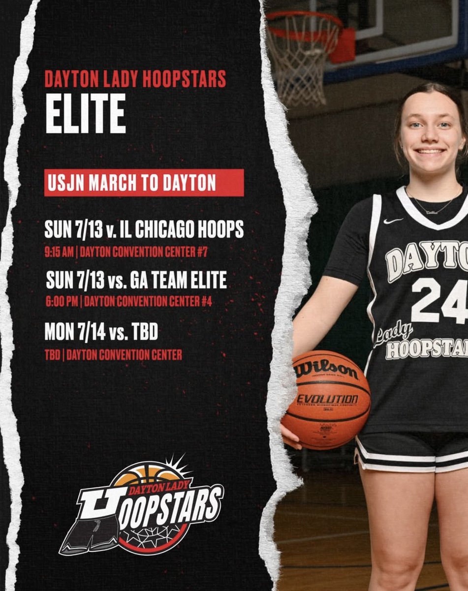 🔥Here’s our final schedule for this weekend at  <a href="/USJN/">USJN</a> #MARCHTODAYTON at The Dayton Convention Center! 7 games in 4 days 🫡 we are locked in! Come check us out!!! 🏀 #daytonladyhoopstars #theshorts