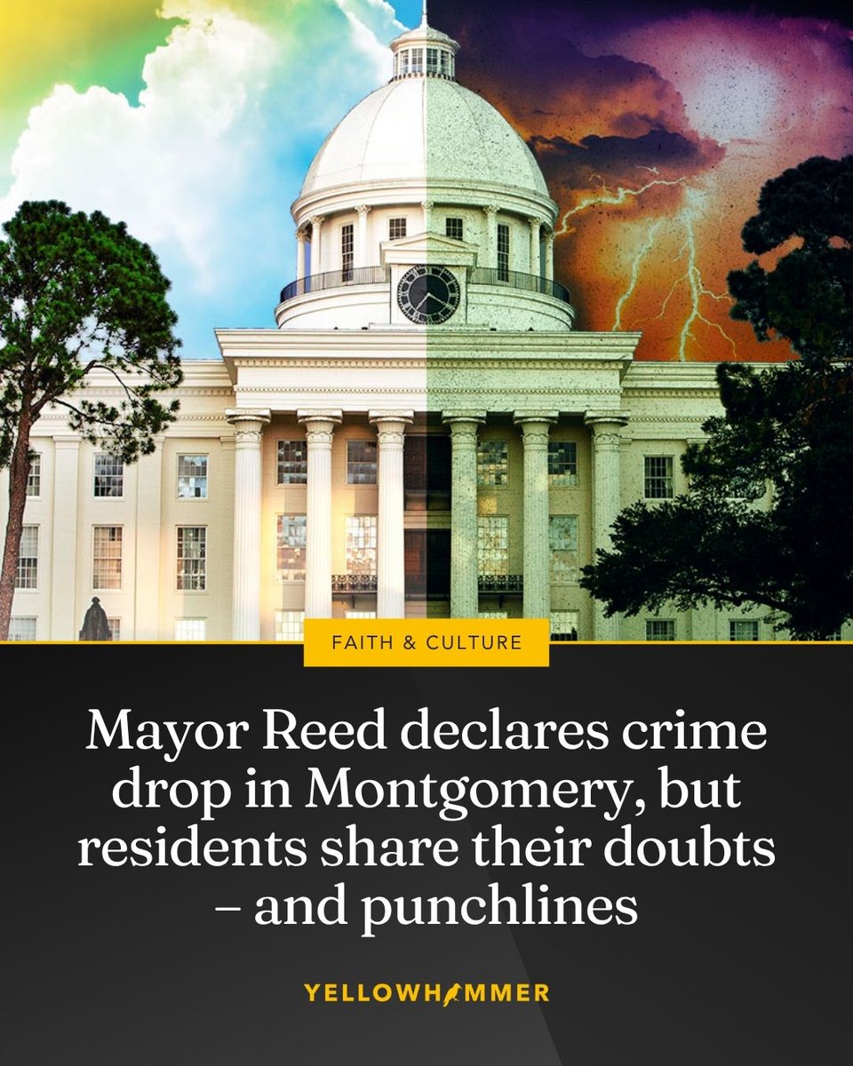 There's only one reason they're seeing any kind of drop in crime. 

MORE POLICE. BEING TOUGHER ON CRIME. 

Oh and <a href="/AGSteveMarshall/">Attorney General Steve Marshall</a> deserves a lot of the credit. 

Of course <a href="/stevenlouisreed/">Steven L Reed</a> doesn't want to give him any of the credit. #alpolitics