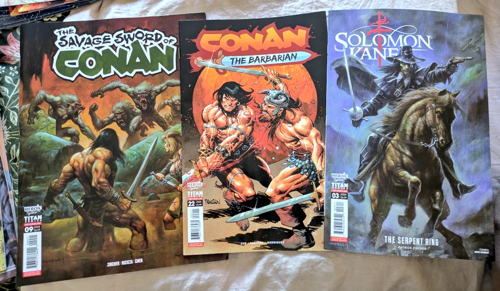 FabianNicieza (@fabiannicieza) on Twitter photo Photo collage rascally thieved from <a href="/JimZub/">Jim Zub 🎲</a>... AT YOUR LCS TODAY!
SOLOMON KANE #4 - wrapping up the absurdly good limited series by <a href="/PatrickZircher/">Patch Zircher</a>
CONAN #22
SSoC #9 Red Nails "sequel" by <a href="/PatrickZircher/">Patch Zircher</a> (again) and MOST IMPORTANT OF ALL - a KULL Story by moi and <a href="/SeanChenartist/">Sean Chen</a> Photo collage rascally thieved from <a href="/JimZub/">Jim Zub 🎲</a>... AT YOUR LCS TODAY!
SOLOMON KANE #4 - wrapping up the absurdly good limited series by <a href="/PatrickZircher/">Patch Zircher</a>
CONAN #22
SSoC #9 Red Nails "sequel" by <a href="/PatrickZircher/">Patch Zircher</a> (again) and MOST IMPORTANT OF ALL - a KULL Story by moi and <a href="/SeanChenartist/">Sean Chen</a>