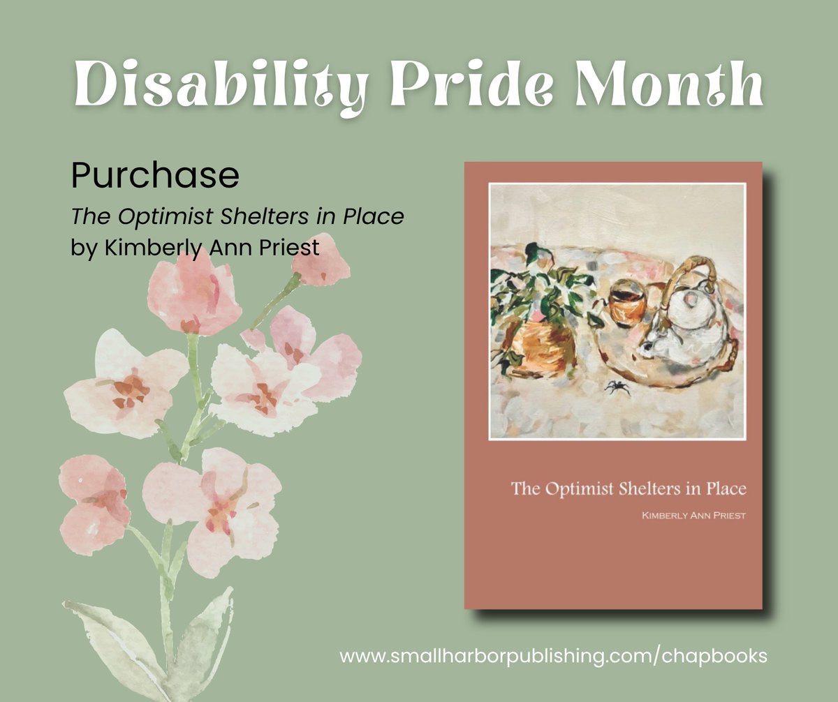 harbor_review's tweet image. This Disability Pride Month, we’re celebrating The Optimist Shelters in Place by Kimberly Ann Priest—an intimate, powerful chapbook that gives voice to survival and resilience. 💚
Celebrate with us and purchase here: smallharborpublishing.com/chapbooks/the-…
#DisabilityPrideMonth #Poetry