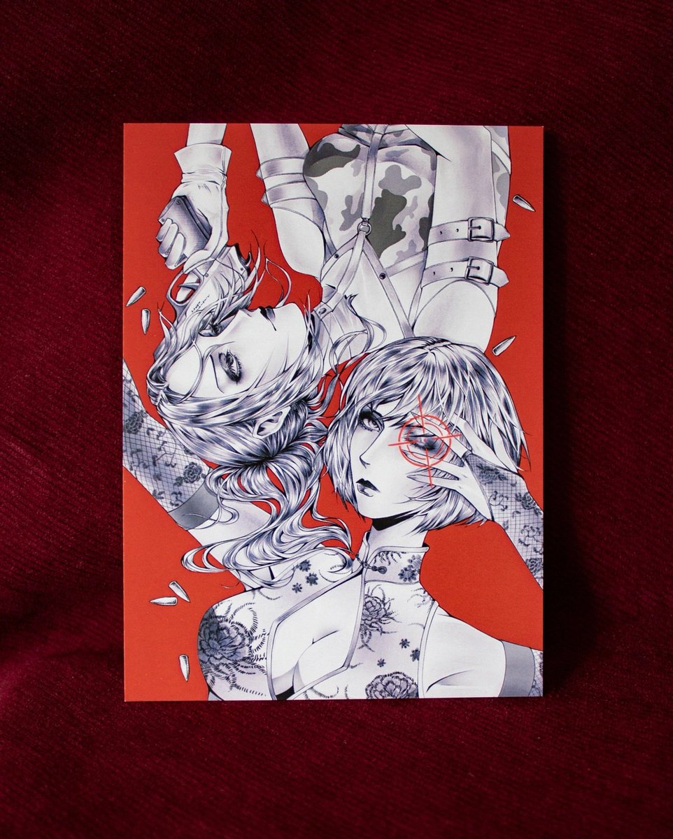 itssubito's tweet image. Anna and Nina Williams card for Femme Fatales zine🌹