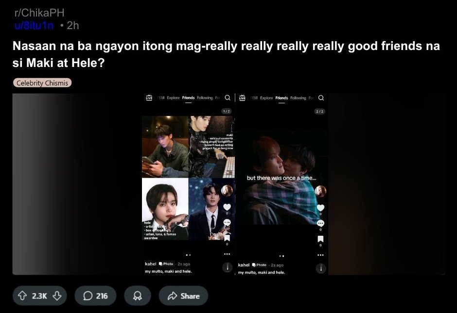 8itu1n's tweet photo. tambalan,
a #mahae filo au

ang tanong ni tito boy (at ng taumbayan), “was there ever a time you two became more than just a loveteam?”

ang tugon: “we’re really really really really really really good friends lang po, tito boy.” https://t.co/LttgyJ5i27