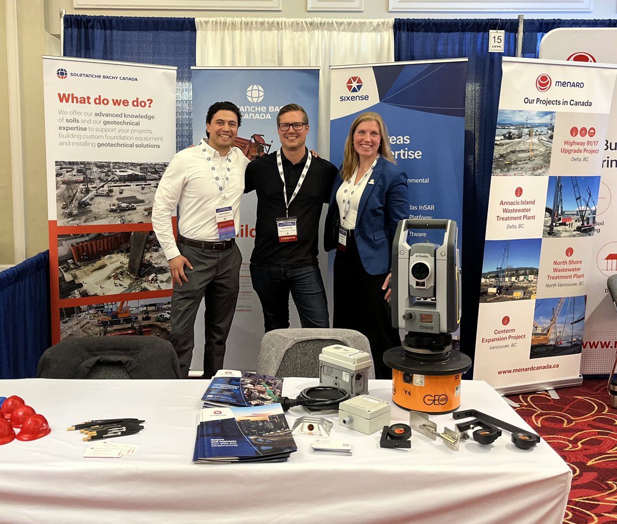 SixenseNA's tweet image. Great convos at the 2025 Vancouver Geotechnical Society (#VGS2025) with Soletanche Bachy Canada! 

Savanna Herman repped Sixense Canada, sharing how smart tech is shaping #GeotechnicalEngineering. 

Thanks to all who stopped by! 👋

#InfrastructureMonitoring #Geotech