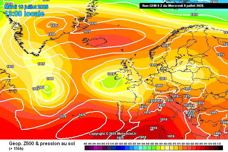 La prévision au-delà de J+4 est très farfelue avec ces bulles tiède qui se balade dans un foutoir anticyclonique pas possible. Sans doute une seconde quinzaine de juillet plus perturbé après une première quinzaine relativement chaude et sèche.

A suivre.