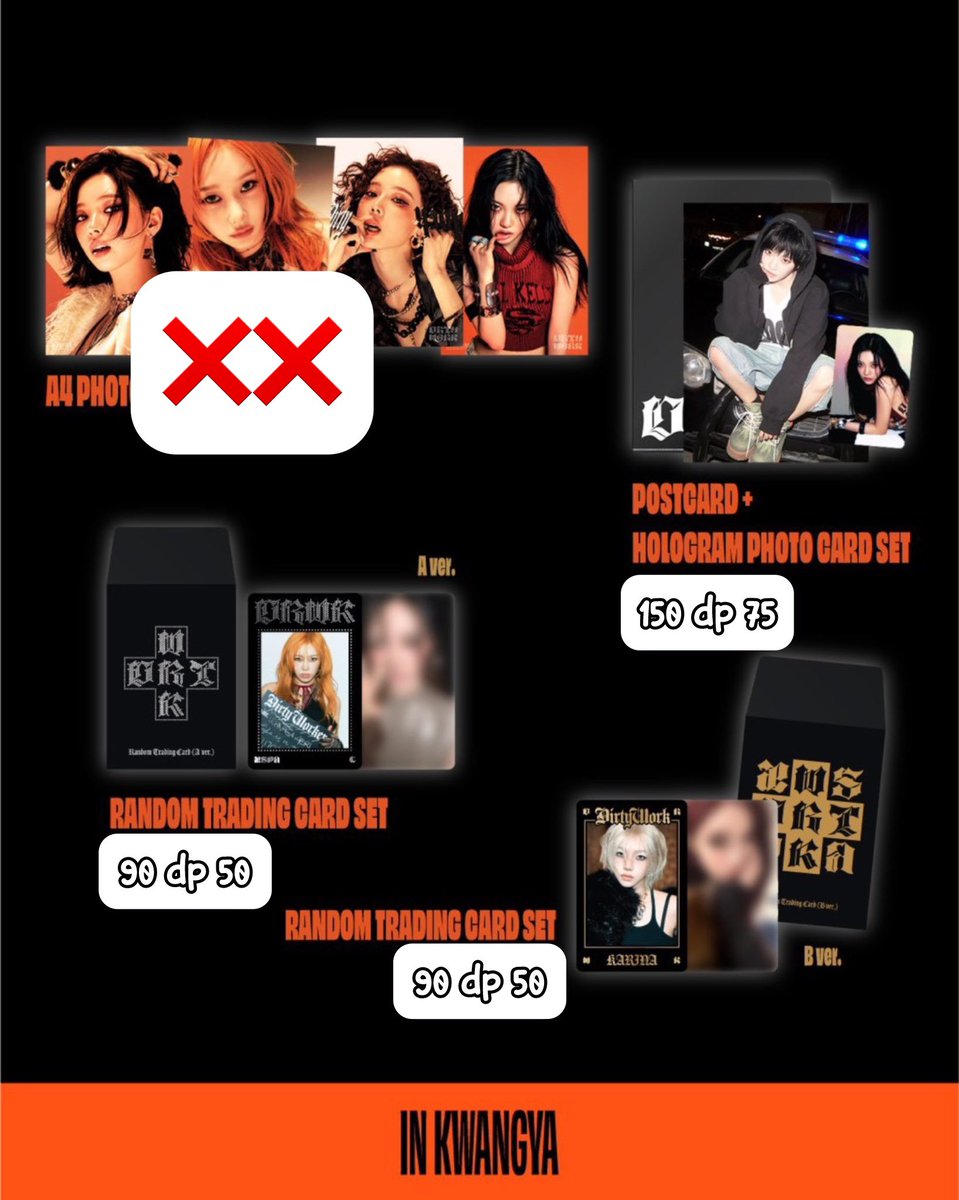 haetnimgo's tweet image. ⛓️‍💥 OPEN PO — aespa Dirty Work MD Online Purchase

♡ price on pict (idr)
♡ pembelian min 5pcs disc 5k/ea
♡ choose member

🛒 to order? DM 

📆 deadlines:

✈️ ship tax bersih ina
📦 inc packing
🏡 jabodetabek

t. karina winter giselle ningning dirty work postcard holo ballcap…