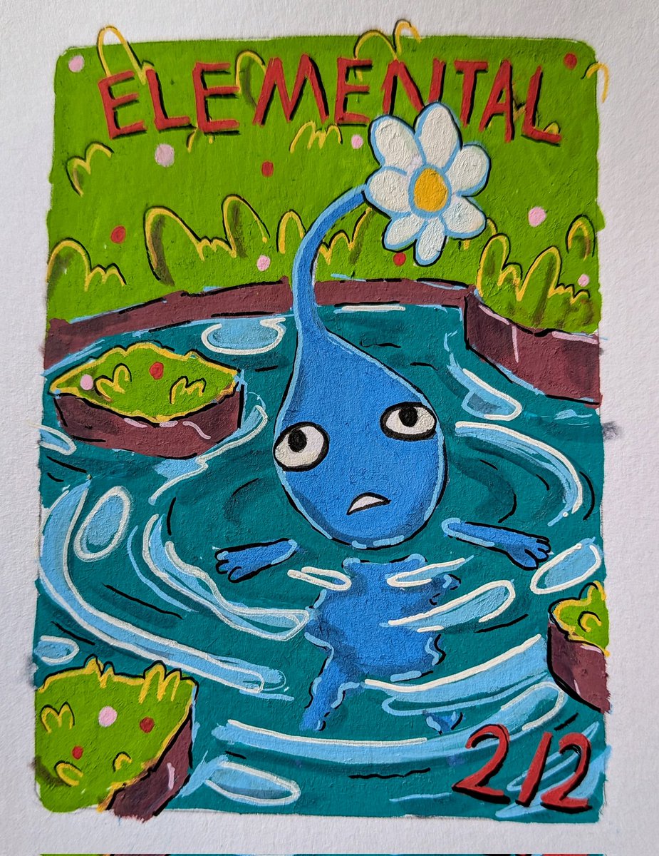 AngryHissing's tweet image. 💧Blue Pikmin goes for a dip!💧