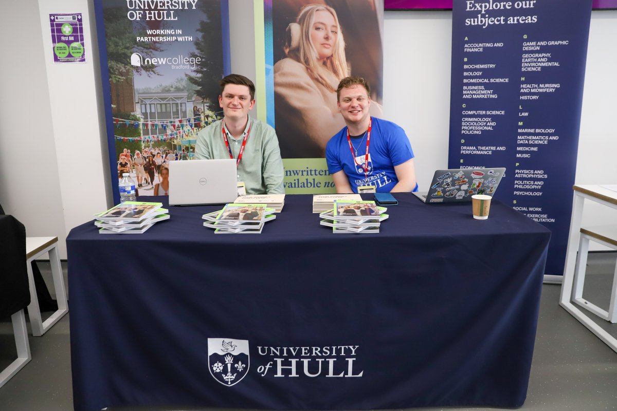 NewColBradford's tweet image. Head over to the canteen today, where visitors from the University of Hull, the University of Bradford, and our very own college careers team are on hand to offer expert advice on your next steps after college!
