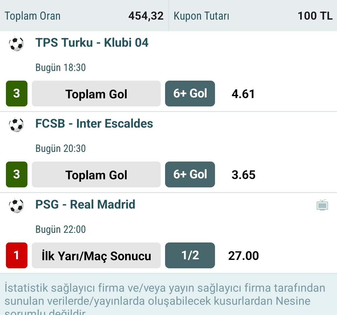 jokerr1x2's tweet photo. 454,32 ORANN!🤑

R.MADRİD 1/2 &amp; 2/1 DOSTLAR!🍀

AKŞAM TELEGRAM ÖZEL BİR 1 MAÇ DAHA VEREBİLİRİM!🙌🏻

Telegram 👉🏻 https://t.co/2zff8EcNBm https://t.co/Jj9J2B9KIB