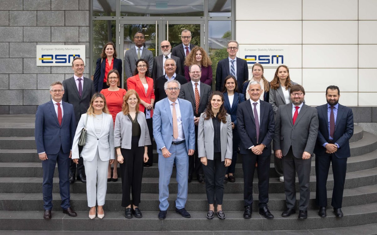 ESM_Press's tweet image. ESM MD @pierregramegna & ESM representatives welcomed an IMF delegation & representatives of governmental bodies/financial institutions based in IMF member states to exchange views on data collection, analysis, utilisation, & on how to best strengthen financial sector frameworks.