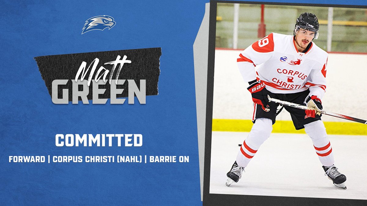 Concordia Wisconsin Men’s Hockey (@cuwmhockey) on Twitter photo Next up Incoming forward Matt Green!
Hailing from Barrie Ontario Matt comes to <a href="/CUWisconsin/">Concordia University Wisconsin</a> from <a href="/iceraysnahl/">Corpus Christi IceRays</a> of the <a href="/NAHLHockey/">NAHL</a> . During his junior career he totaled 29 goals and 74 assists
Welcome to Concordia!
#CUW | #soarhigher Next up Incoming forward Matt Green!
Hailing from Barrie Ontario Matt comes to <a href="/CUWisconsin/">Concordia University Wisconsin</a> from <a href="/iceraysnahl/">Corpus Christi IceRays</a> of the <a href="/NAHLHockey/">NAHL</a> . During his junior career he totaled 29 goals and 74 assists
Welcome to Concordia!
#CUW | #soarhigher