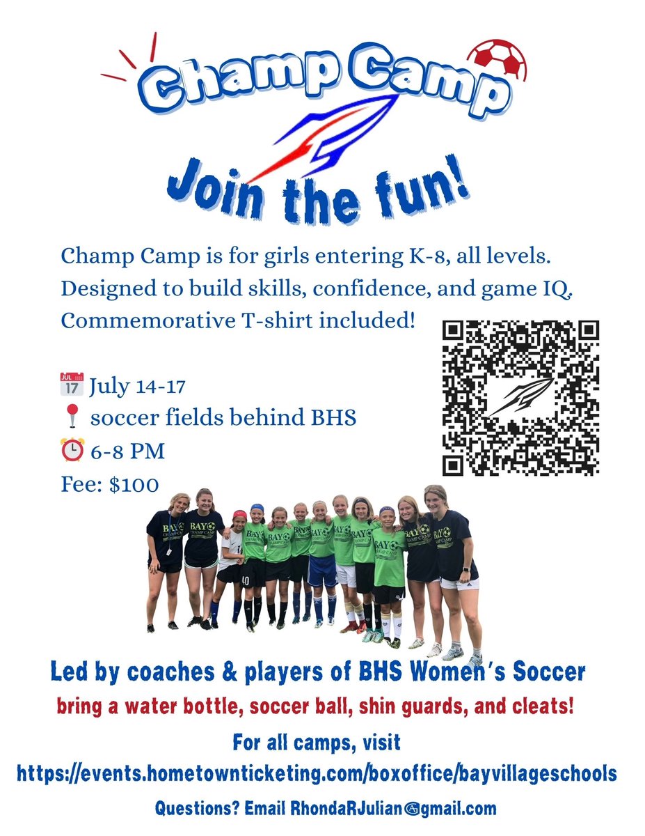 It's not too late to sign up for Girls Soccer Champ Camp!