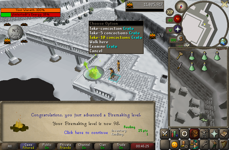 Grinding 99 FM on the Ironman. Trying out the solo games. Kinda wish there was a way to get a private instance. So I can grind points without someone ending my game early... #osrs #ironman <a href="/Jagex/">Jagex: The Runescape Company</a>