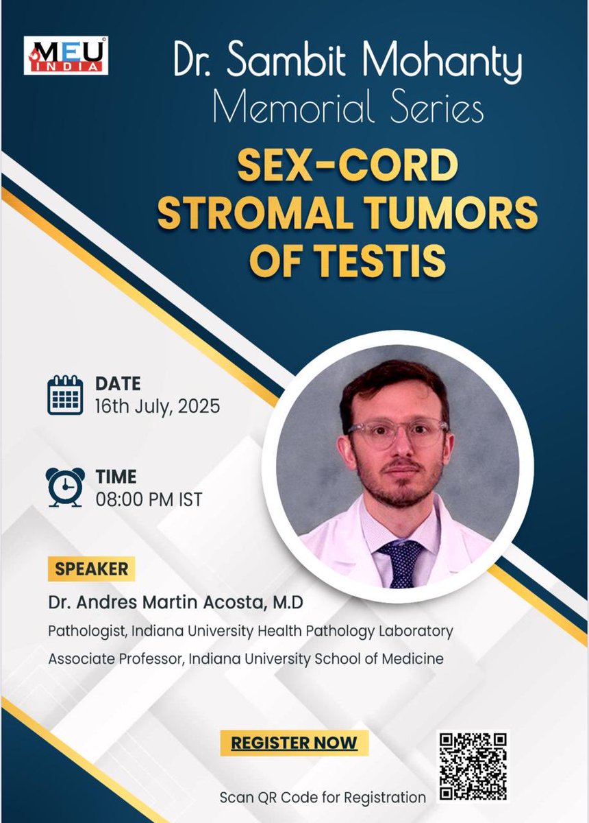 Join us next Wednesday to discuss sex cord stromal tumors of the testis.