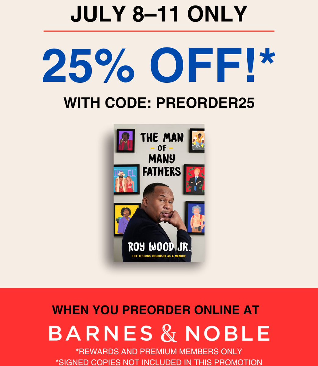 roywoodjr's tweet image. Now through Friday. Preorder the hardcover of my book for 25% with @BNBuzz Rewards (free to join)
barnesandnoble.com/w/the-man-of-m…