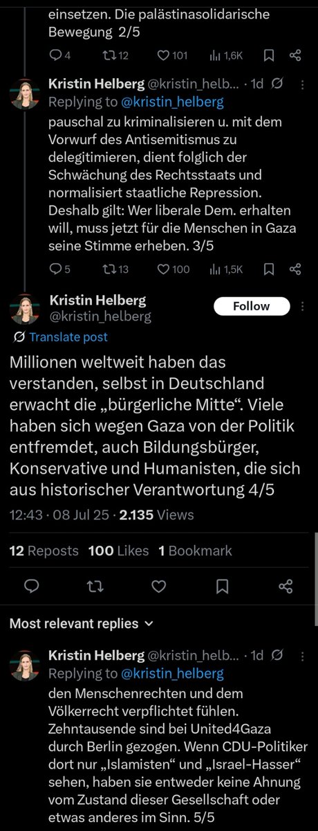 docpflock's tweet image. Beispielhaft zwei Wochen nach #United4Gaza:

Die Stimme für die Menschen in Gaza zu erheben geht nur so (s. Fadenscreenshot anbei) oder auch per #FreeGazaFromHamas, @kristin_helberg?

Weiterhin unbeantwortet:

x.com/docpflock/stat….

Cc: @M_Wolffsohn, @WolfMalca &amp;amp; @WolfReuter3