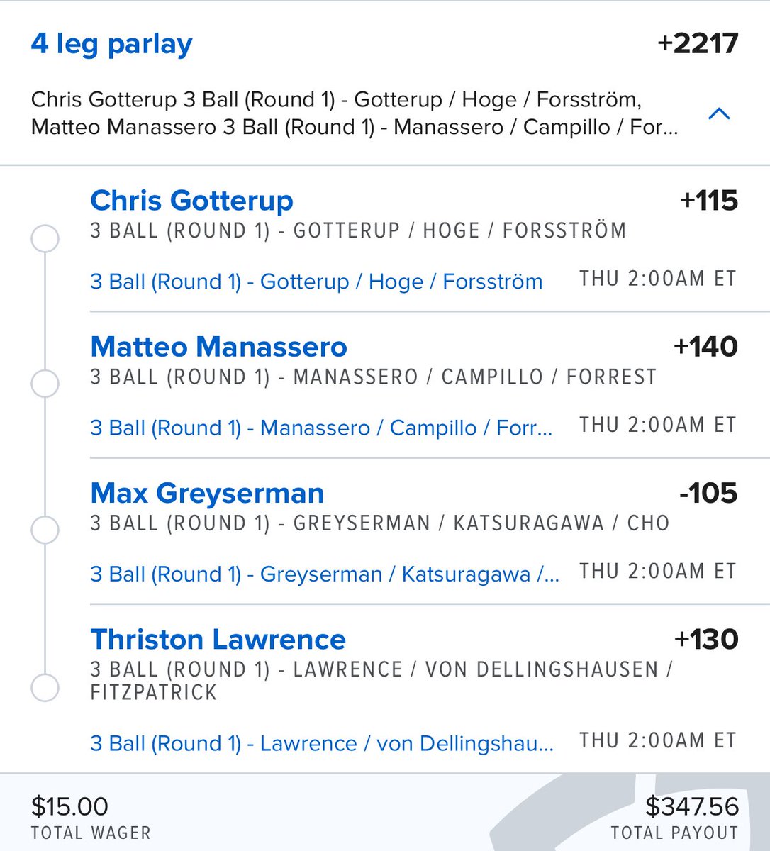 BigToney8's tweet image. ⛳️ DPWT 1st Round Lotto⛳️

Taking each straight up too🏌️

Starts at 2am EST. All golf plays @DubClub_win 

$15 ----&amp;gt; 347🔥

#DPWT #ScottishOpen #GolfTips #GamblingTwitter #GolfChat