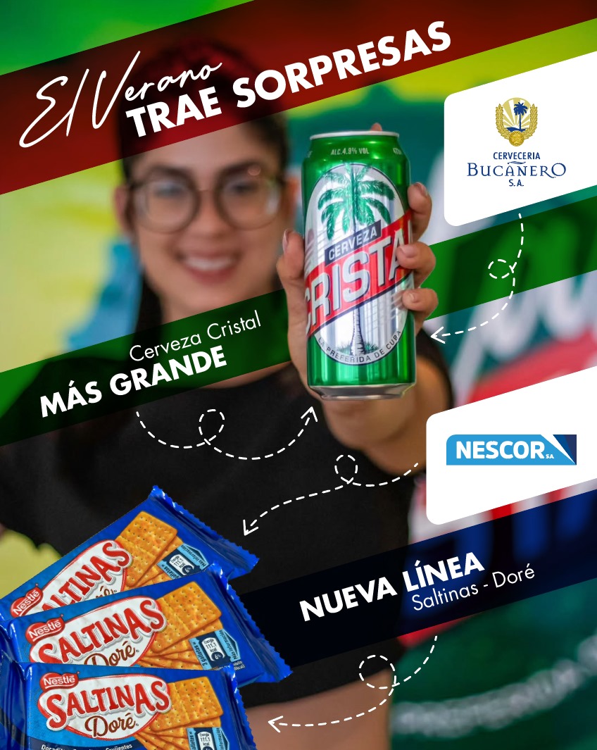 😎 Un verano para disfrutar en familia con La Preferida de Cuba que nos trae un nuevo formato de lata (473mL) 💚 y las deliciosas galletas Saltinas Doré 🍪 producidas por la empresa mixta <a href="/NESCOR_SA/">NESCOR S.A.</a>.
#CreceConCoralsa