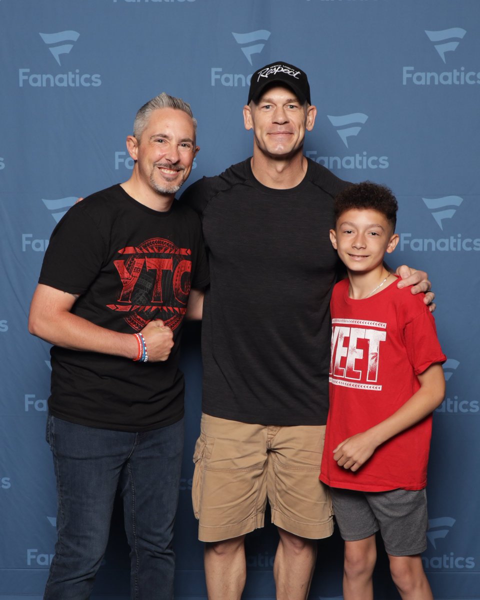 It’s not every day you get a notification that <a href="/JohnCena/">John Cena</a> is following you.

To celebrate, here’s a photo from a recent moment at <a href="/FanaticsFest/">Fanatics Fest</a>. Meeting Mr. Cena was a true pleasure—and even more meaningful because he took a moment to acknowledge my son, who proudly calls John