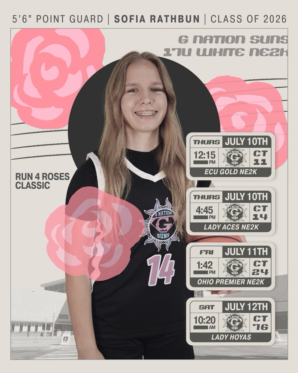 Sofia Rathbun🇺🇸🇻🇪🇭🇺 (@r2026sofia) on Twitter photo My schedule for the Run 4 Roses Classic! <a href="/GNation_BBALL/">G Nation 🏀</a> @gforcehype
<a href="/capturesbylara/">capturesbylara</a> <a href="/Elite40League/">Elite 40 League</a> <a href="/NE2KHoops/">NE2KHoops</a> <a href="/Ohio_Basketball/">OhioBasketball.com</a> <a href="/TFNsRun4Roses/">TFN's Run 4 Roses</a> <a href="/Coachslim85/">carlyle lewis</a> @claykinneau <a href="/Mrdavon87/">Coach Bronx</a> <a href="/CoachBTaylor1/">Coach Brandie Taylor 🔺</a> My schedule for the Run 4 Roses Classic! <a href="/GNation_BBALL/">G Nation 🏀</a> @gforcehype
<a href="/capturesbylara/">capturesbylara</a> <a href="/Elite40League/">Elite 40 League</a> <a href="/NE2KHoops/">NE2KHoops</a> <a href="/Ohio_Basketball/">OhioBasketball.com</a> <a href="/TFNsRun4Roses/">TFN's Run 4 Roses</a> <a href="/Coachslim85/">carlyle lewis</a> @claykinneau <a href="/Mrdavon87/">Coach Bronx</a> <a href="/CoachBTaylor1/">Coach Brandie Taylor 🔺</a>