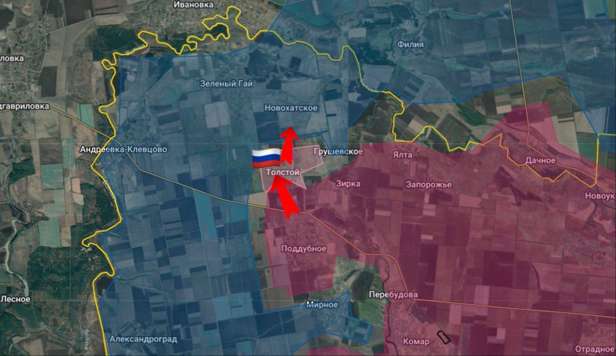 ❗ The situation on the Dnipropetrovsk front as reported by the Telegram channel “Paratrooper’s Diary”:

🟥 Russian Armed Forces continue to advance in Dnipropetrovsk Oblast and its approaches;

🟥 West of Novonikolaevka, our forces are engaging Muravka. The frontline here is