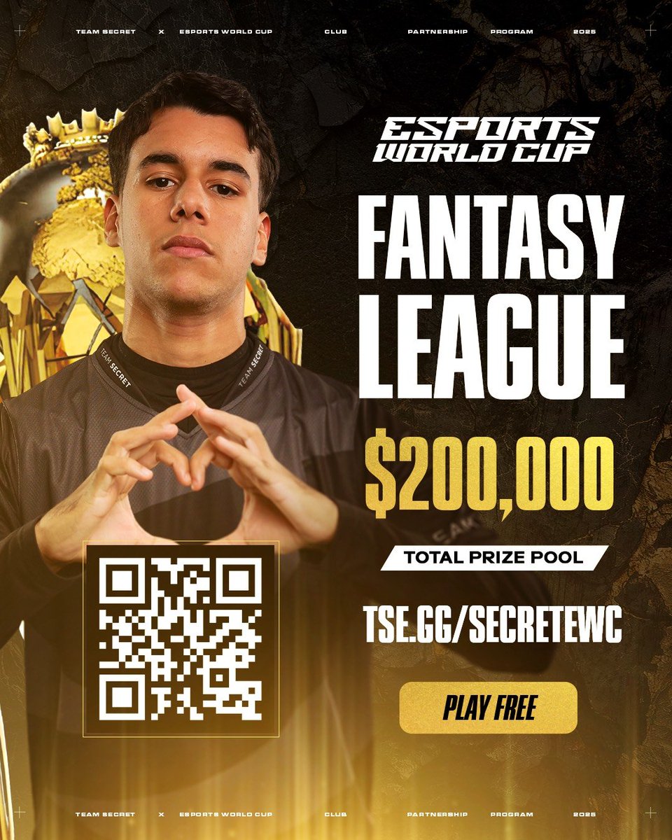 Register for free and vote for us in the EWC Fantasy League! 🤍🖤
🔗fantasy.esportsworldcup.com/games/?club=Se… 
🔗 tse.gg/secretewc 
#Vamosecret