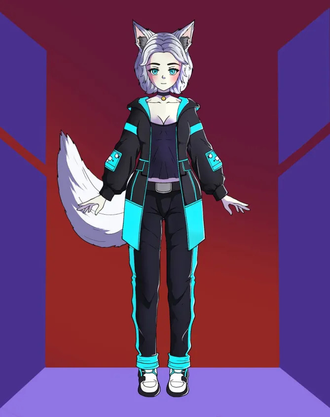 Ayooo, finished this VTuber model for <a href="/Stardusting_/">Rebecca</a> and I’m honestly obsessed with how it turned out😭♥️