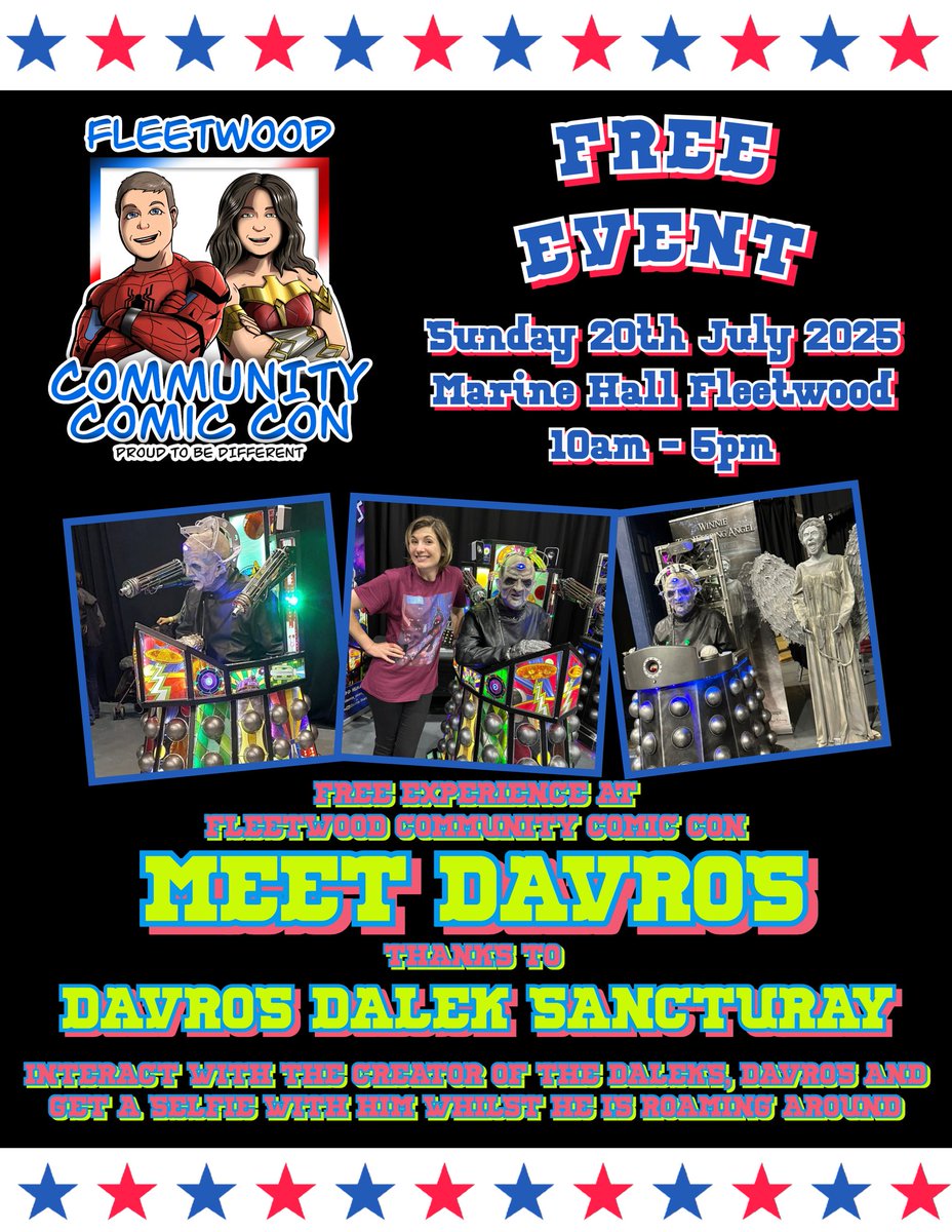 Dadros3's tweet image. Make sure you've made a note of this one.
#Davros will be there, and it's a FREE event for all.
A WEEK ON SUNDAY.