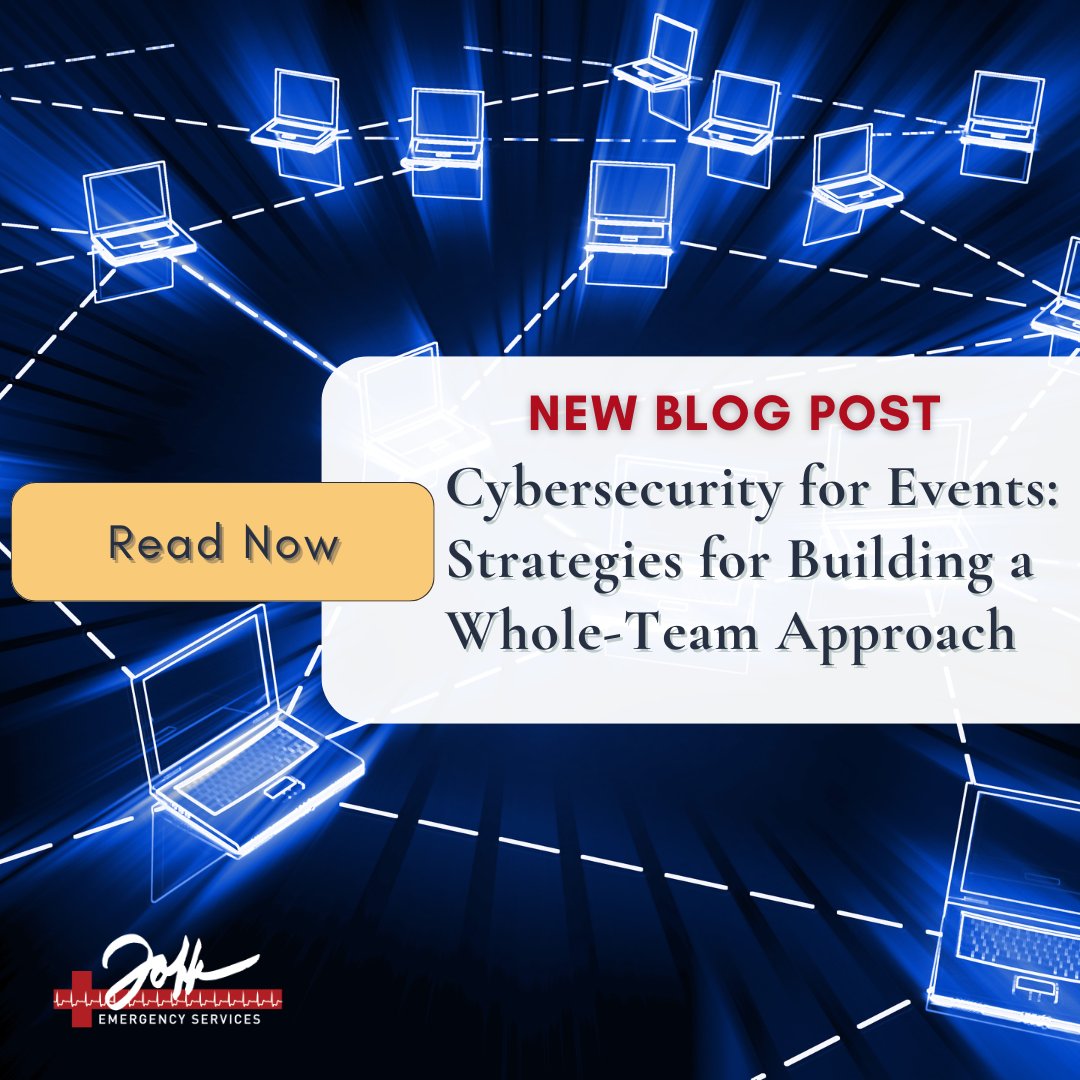 joffeemergency's tweet photo. This month’s event safety blog is all about strengthening your event’s digital defenses.

Learn how to integrate cybersecurity into your planning, align it with physical safety measures, and train your team to spot and respond to threats. Read it now: https://t.co/P2v74NLmp1 https://t.co/MIMhYKn0YI
