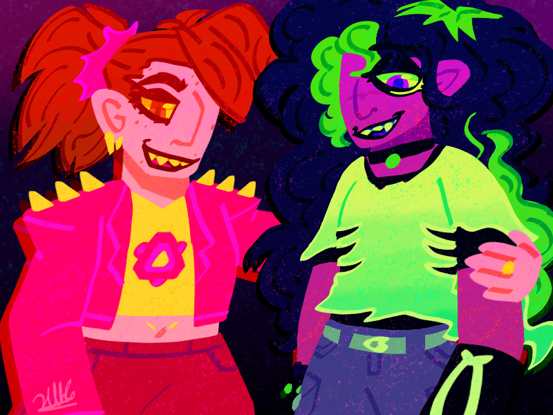 FallingHaile's tweet image. #Artfight
#Artfight2025
#Artfightteamcrystals
I drew Coleus & my oc Aisha together as friendly fire for @ToasterCat8!