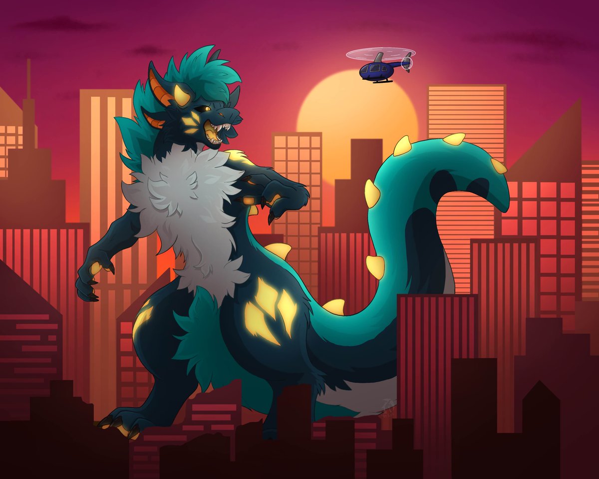 ❄️ Lupe Kord ❄️ (@lupe_kord) on Twitter photo When you're the size of a skyscraper, sometimes it's fun to go on a bit of a rampage!
An ArtFight attack for <a href="/57Manex/">Manex on Mane 🌟Art Comms OPEN🌟</a> of their kaiju, Hikaru #furryart #artfight2025 When you're the size of a skyscraper, sometimes it's fun to go on a bit of a rampage!
An ArtFight attack for <a href="/57Manex/">Manex on Mane 🌟Art Comms OPEN🌟</a> of their kaiju, Hikaru #furryart #artfight2025