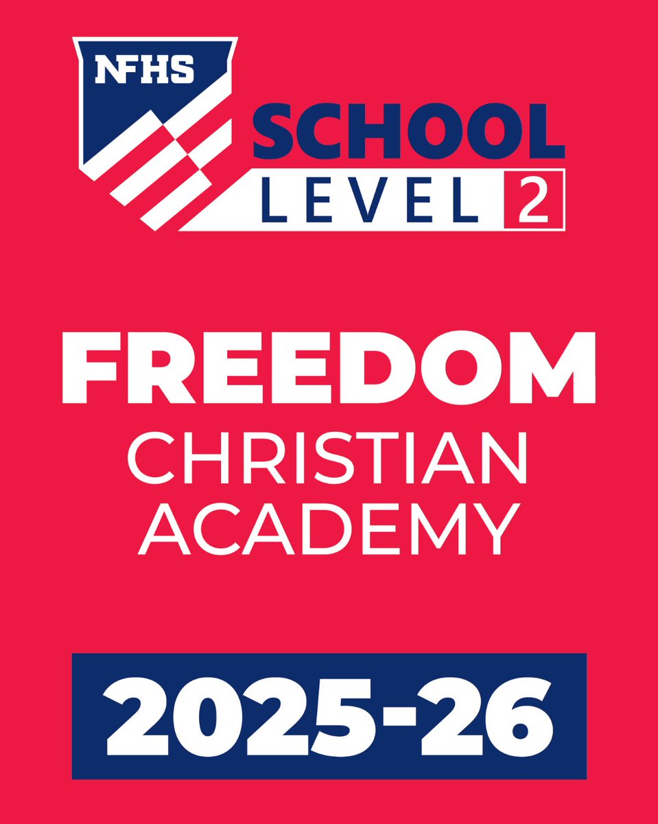 FREED0MAthletic's tweet image. Level 2 status by the NFHS for the commitment to prof development by our school, administrators, the athletic director, and our coaches.
We 👀 forward to continuing to raise the bar in Christian athletics and appreciate the commitment from all involved. 🙏
We are Freedom 🇺🇸❤️