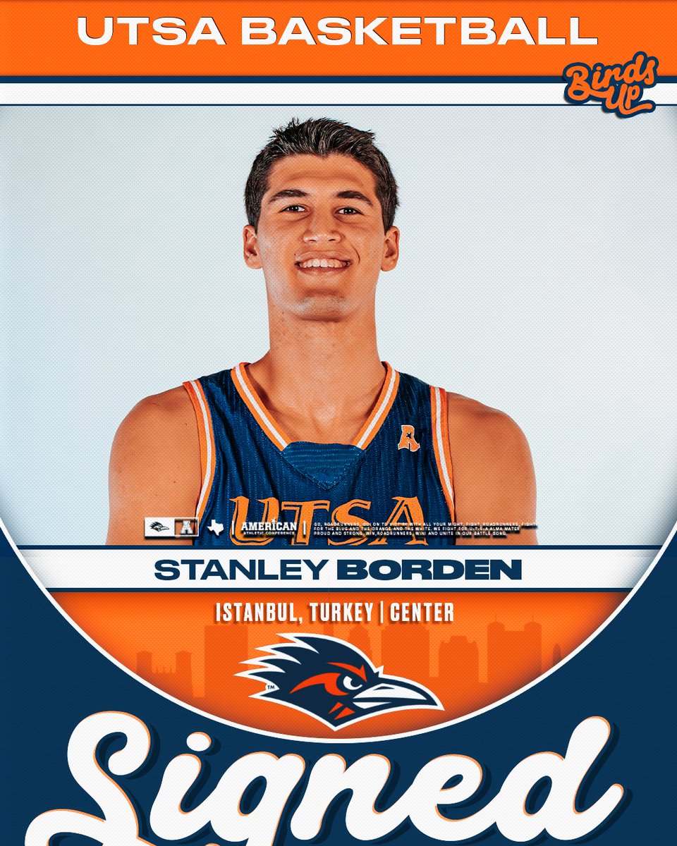 UTSAMBB's tweet image. Roadrunners welcome grad transfer Stanley Borden to the 2025-26 roster!
📰 utsa.pro/3GyvdbY
#BirdsUp🤙 | #LetsGo210