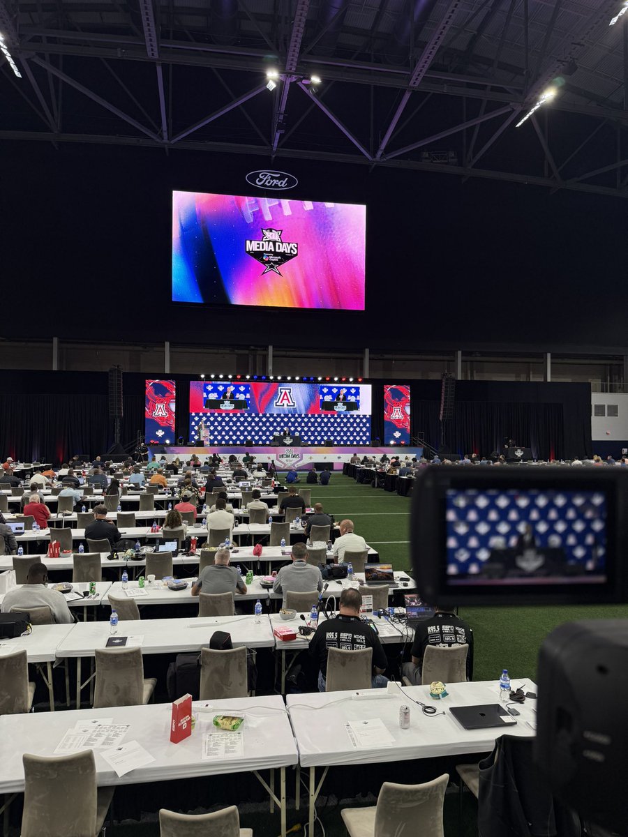 Arizona Coach Brent Brennan takes to the main stage #arizona #big12mediaday