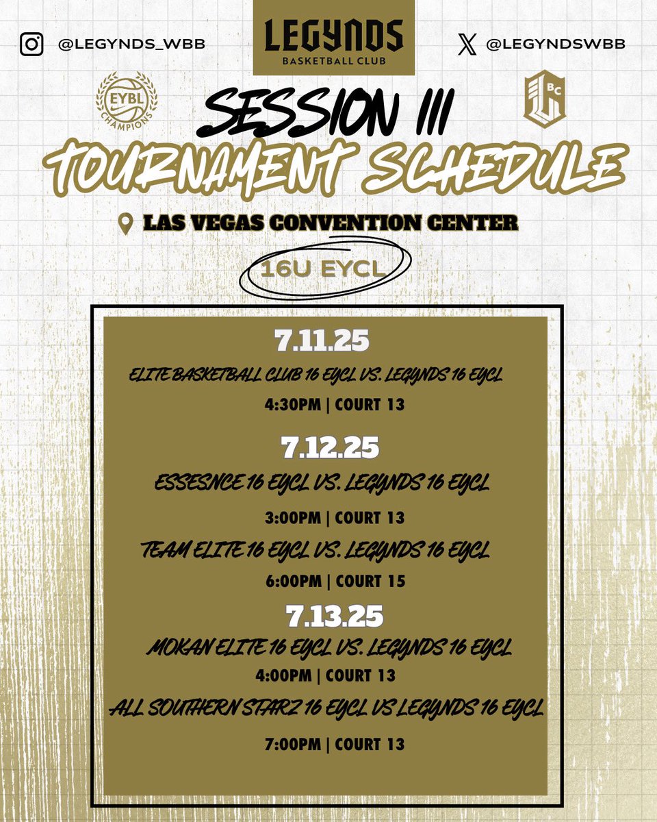 ‼️Schedule drop for Las Vegas‼️ <a href="/LEGYNDSWBB/">LEGYNDS Basketball Club WBB</a> <a href="/CoachJessieB/">Jessie Brown</a> <a href="/OU_WBBall/">Oklahoma Basketball</a> <a href="/angienelp/">Angie Nelp</a> <a href="/brookecostley/">Brooke Costley</a> <a href="/GoShockersWBB/">Wichita State Women’s Basketball</a> <a href="/TulsaWBB/">Tulsa W Basketball</a>