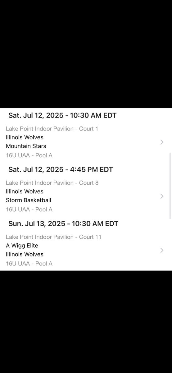 Schedule for UAA session 3 in Atlanta, Georgia!
<a href="/WolvesILL/">Illinois Wolves</a>