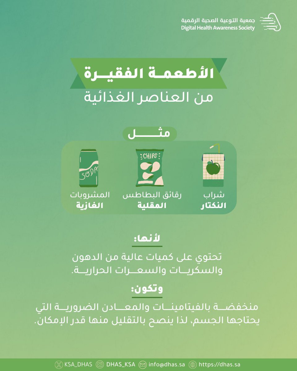 تعرف على الأطعمة ذات #القيمة_الغذائية المنخفضة وكيف يمكن أن تقلل منها لتحافظ على صحتك 
#تغذية_صحية