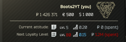 buck_dumb's tweet photo. hold up, i need lvl 80 to get lvl 2 traders? lol WHAT..
#EscapefromTarkov #hardcorewipe https://t.co/d5kWPFDvHc
