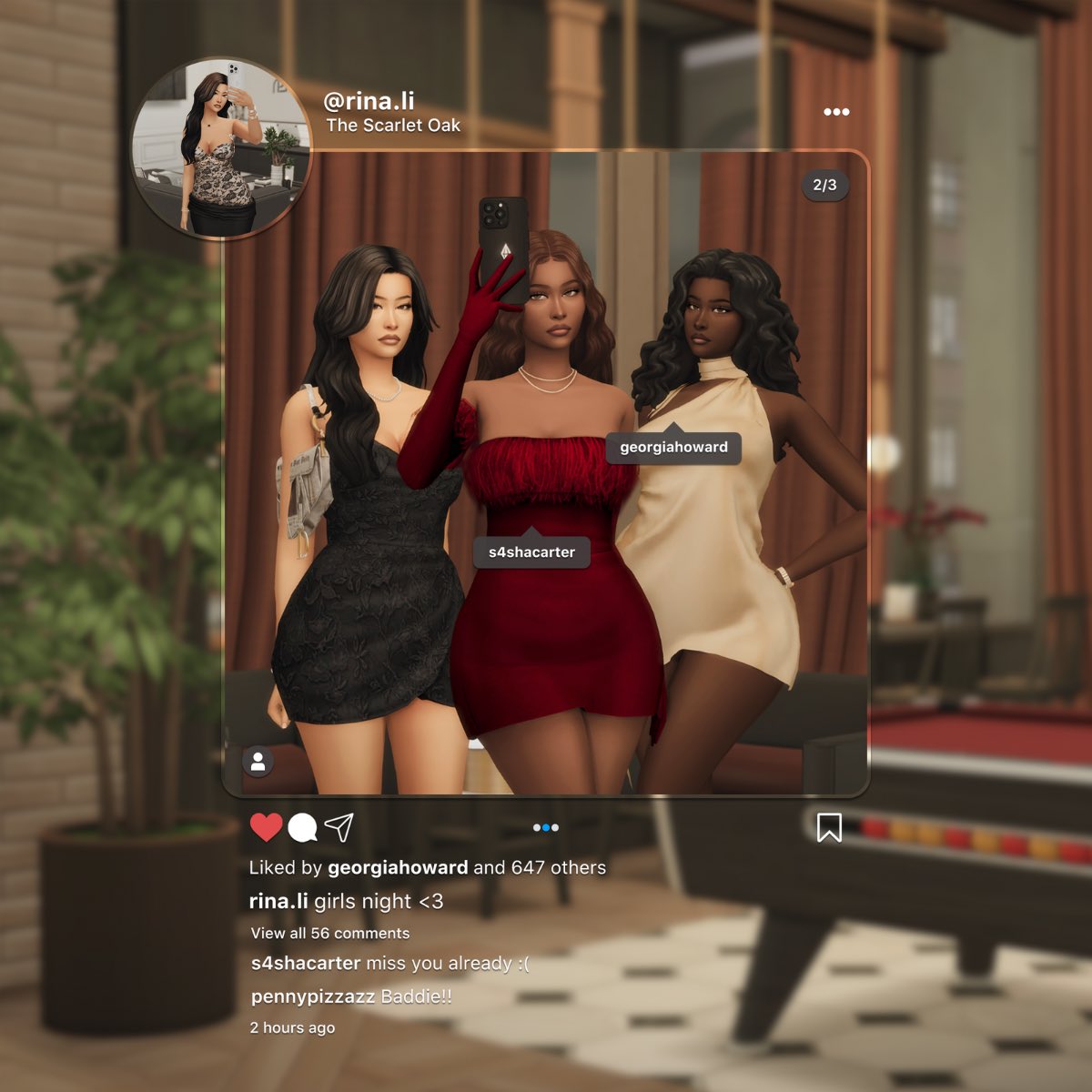 loversimulation's tweet image. girls night 🍒

#TheSims4 #Sims4 #ShowUsYourSims