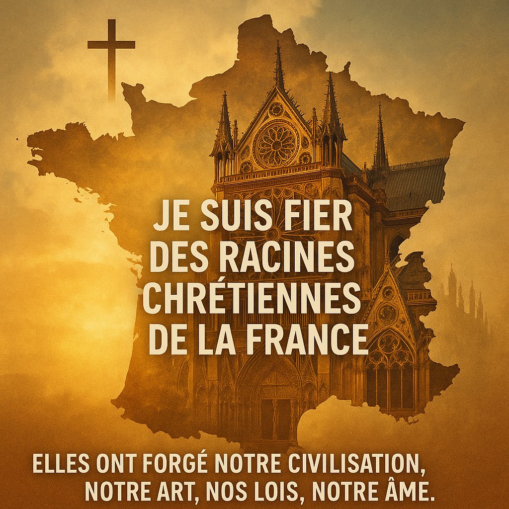 Ils veulent effacer les racines chrétiennes de la France. Moi je les défends, fièrement, pleinement, sans complexe.
#FranceChrétienne #Patrie
Si vous partagez cette fierté, partagez ce message 🙏✊